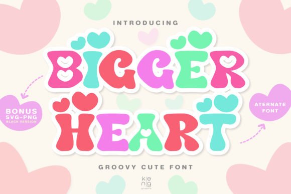 Bigger Heart Font: A Playful Display Typeface for Editorial Design