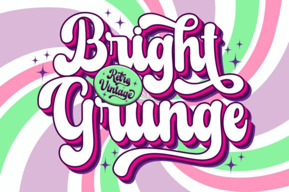 Bright Grunge: A Nostalgic Display Font for Handmade Labels, Invitations, and More