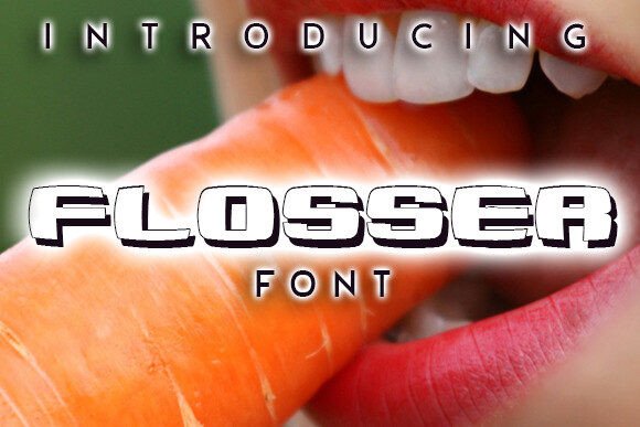 Flosser Font: Modern 3D Type for Handmade Labels