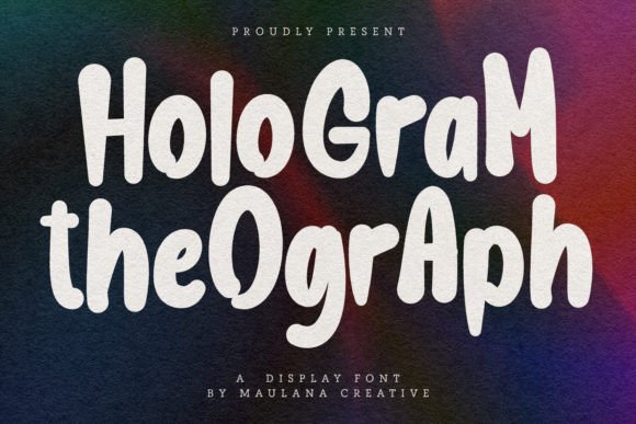 Hologram Theograph Font for Handmade Labels
