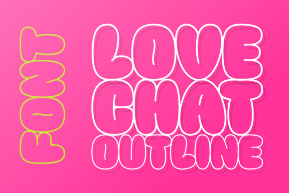 Love Chat Outline Font for Warm Editorial Design