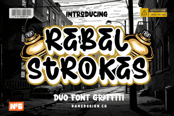 Rebel Strokes: A Bold Display Font for Handmade Labels, Invitations, and More