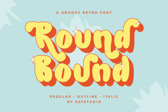 Round Bound Font: A Retro Display Typeface for Web Design