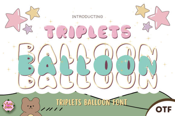 Triplets Balloons Font: Whimsical Display Typography for Web Design